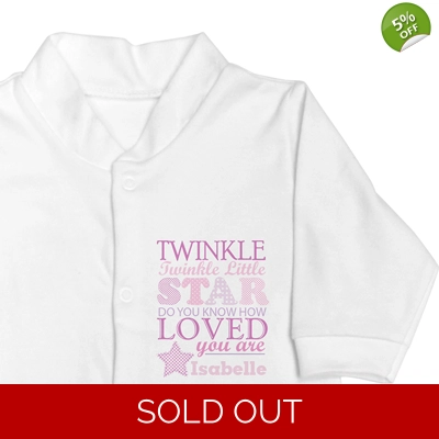 Twinkle Girls Personalised Baby Grow